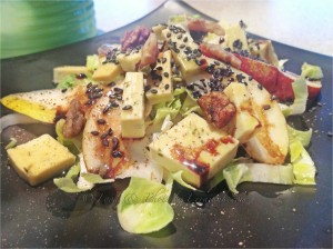 Witlof Salad w Pear, Sesame & vegan Cheeze