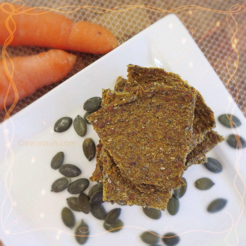 Raw Pulp Crackers of Carrot, Pumpkin, Nuts & Seeds